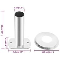 Leuningbeugels voor zwembadladder 2 st 304 roestvrij staal - thumbnail