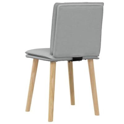 Eetkamerstoelen 2 st stof lichtgrijs