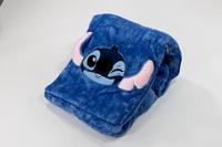 Stitch fleece plaid + kussen 100 x 150 cm - 40 x 40 cm - polyester - thumbnail