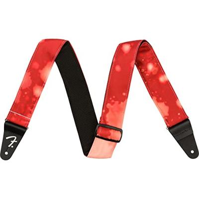 Fender Tie Dye Acid Wash gitaarband rood