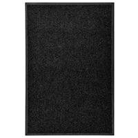 VidaXL Deurmat wasbaar 60x90 cm zwart - thumbnail
