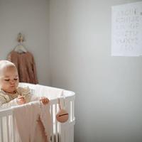 Siliconen fopspeenhouder MUSHIE rozen - thumbnail