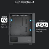 PC-behuizing (zonder voeding) - AEROCOOL B509A Flow - ACCM-BD02063.11 - Mid-tower - ATX-vormfactor - Zwart - thumbnail