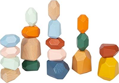 Small Foot - houten balans blokken safari, 18dlg.