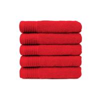 The One Badhanddoek 450 gram 70x140 cm Rood (5 stuks) - thumbnail