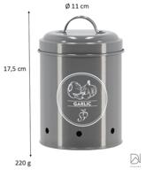 Esschert Design Voorraadblik voor Knoflook Antraciet - thumbnail