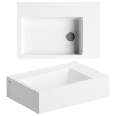 Fontein Clou Flush 2 Plus Rechthoek 42.5x29x10.5cm Aluite Wit 1 Voorbewerkte Kraangat Fontein Clou Flush 2 Plus Rechthoek 42.5x29x10.5cm Aluite Wit 1 Voorbewerkte Kraangat