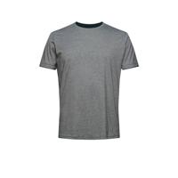 ESPRIT Men Casual gemêleerd T-shirt met contrastbies blauw/groen - thumbnail