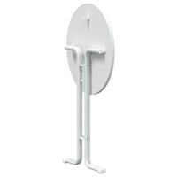 Eettafel 80x110 cm bewerkt hout en staal wit - thumbnail