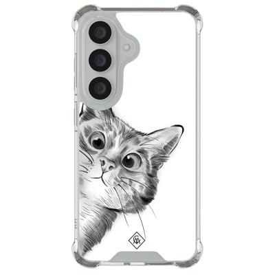 Samsung Galaxy S26 shockproof hoesje - Kat kiekeboe Samsung Galaxy S26 shockproof hoesje - Kat kiekeboe