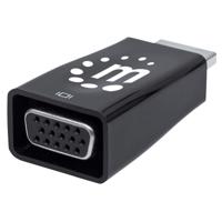 Manhattan 151542 HDMI Adapter [1x HDMI-stekker - 1x VGA-bus] Zwart 0 mm - thumbnail