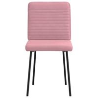Eetkamerstoelen 2 st fluweel roze - thumbnail