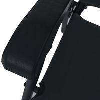 Tuinstoelen inklapbaar 2 st textileen zwart - thumbnail