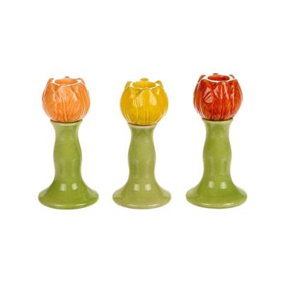 Kandelaar tulp Ø6,3xH12,5cm