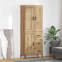 Hoge kast met lade 2 pcs Artisan Eiken Bewerkt hout - thumbnail