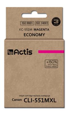 Actis KC-551M-inkt (Canon CLI-551M-vervanger; standaard; 12 ml; rood)