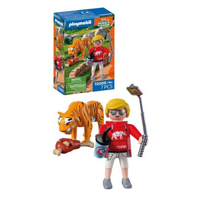 PLAYMOBIL Animals & Friends dierentuin: tijger en bezoeker 72089
