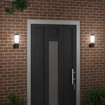 VidaXL Buiten wandlamp 2 pcs zwart 12 x 8,5 x 27 cm