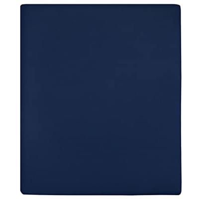 Hoeslakens 2 st jersey 140x200 cm katoen marineblauw
