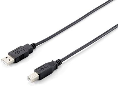 Equip USB-kabel A -> B St/1,00 m polyzak, zwart