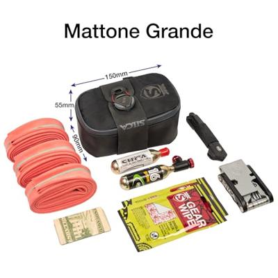 SILCA zadeltas "mattone grande" saddle bag mattone grande black/red - thumbnail