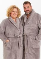 Plus size badjas unisex - lichtgrijs-5XL/6XL - thumbnail