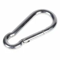 Karabijnhaak 40mm zilver - thumbnail