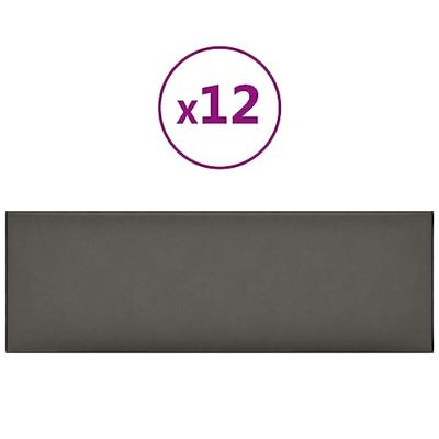 Wandpanelen 12 st 3,24 m 90x30 cm kunstleer grijs Wandpanelen 12 st 3,24 m 90x30 cm kunstleer grijs