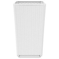 Plantenbakken 2 st 32,5x32,5x57 cm polypropeen wit - thumbnail