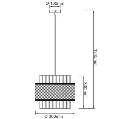 Brilliant Rotan hanglampArles Ø 36cm - 99529/06