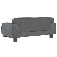 Kinderbank 70x45x30 cm fluweel donkergrijs - thumbnail