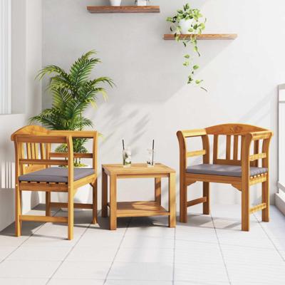 Bank met kussen Natuurlijke Olie Afwerking 68,5 x 46 x 82,5 cm