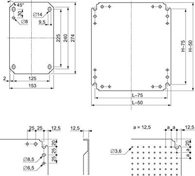 Schneider Electric NSYMF55 (l x b) 500 mm x 500 mm Staal 1 stuk(s)