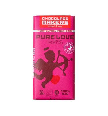 Pure love reep 65% puur fairtrade bio 80 Gram