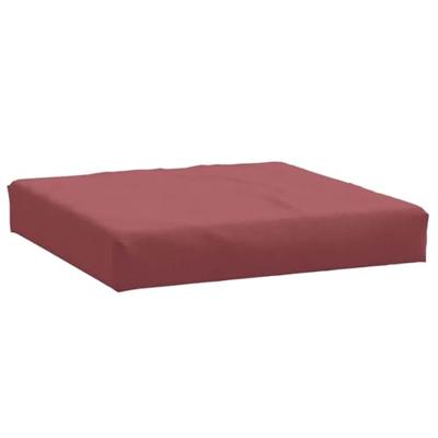 VidaXL Palletkussen 60x60x10 cm stof gemêleerd wijnrood