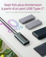 ICY BOX 7-port usb-c 3.2 gen 2 usb-hub (blauwgrijs) - thumbnail