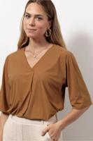 Studio Anneloes Marly Top 13134 T-shirt Korte Mouw 1300 Caramel - thumbnail