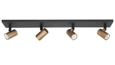 Highlight Spot Picollo 4 lichts L 65 cm incl mini GU10 zwart goud