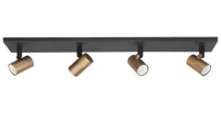 Highlight Spot Picollo 4 lichts L 65 cm incl mini GU10 zwart goud - thumbnail