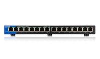 Linksys LGS116P-EU 16-poorts onbeheerde Gigabit-netwerkswitch met acht-PoE+-poorten - Tot 1000 Mbps voor bedrijven, thuis, kantoor, IP-beveiliging - Desktop-Ethernet-splitter - thumbnail