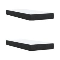 Boxspring met matras fluweel zwart 200x200 cm - thumbnail