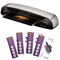 Fellowes lamineermachine Saturn voor ft A3 + Bonus Pack van 100 lamineerhoezen (A4, 80 micron) - thumbnail