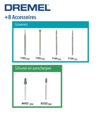 Bosch Professional 8-delige accessoireset voor glasgraveren - 2615C682JA - thumbnail