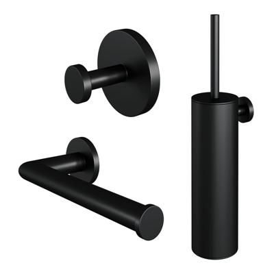 Toiletaccessoire Set Brauer Black 3-in-1 met PVD coating Mat Zwart Toiletaccessoire Set Brauer Black 3-in-1 met PVD coating Mat Zwart