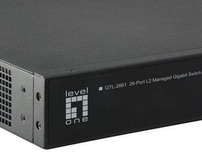 LevelOne GTL-2661 Managed L2 Gigabit Ethernet (10/100/1000) Power over Ethernet (PoE) Zwart