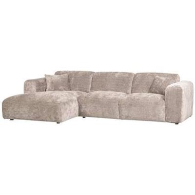 WOOOD Loungebank 'Cloud' Links, Chenille, kleur Naturel