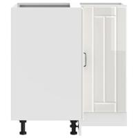 Keuken hoekonderkast Lucca bewerkt hout hoogglans wit - thumbnail