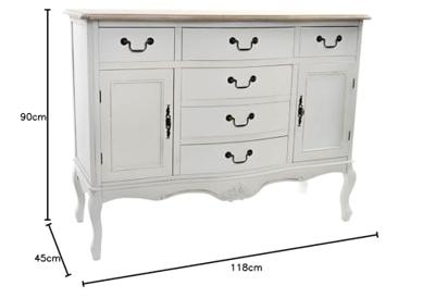 Dressoir DKD Home Decor Wit Lichtbruin Spar 118 x 45 x 90 cm