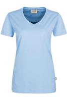 Hakro 181 Women's V-neck shirt MIKRALINAR® - Ice Blue - L - thumbnail