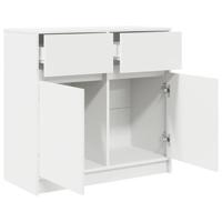 Dressoir met lade 80x34x76 cm spaanplaat wit - thumbnail